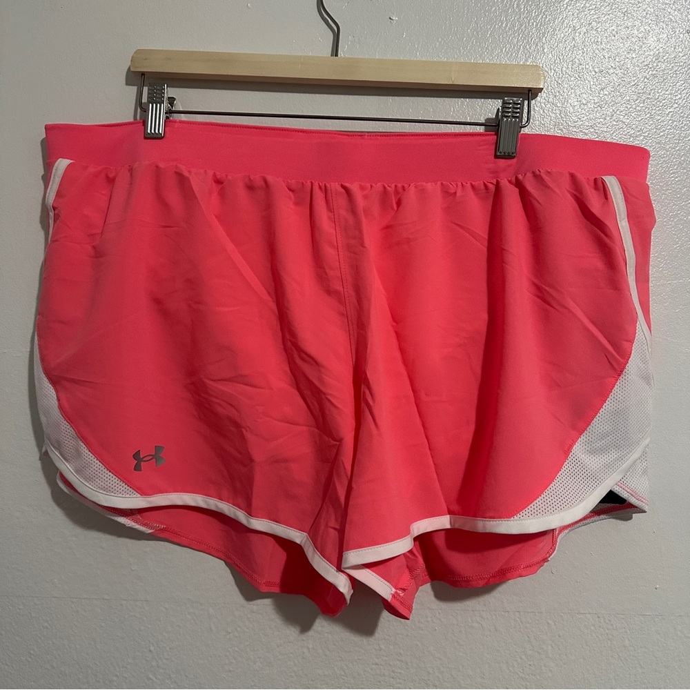 Under Armour Women's Athletic Shorts - Pink and White